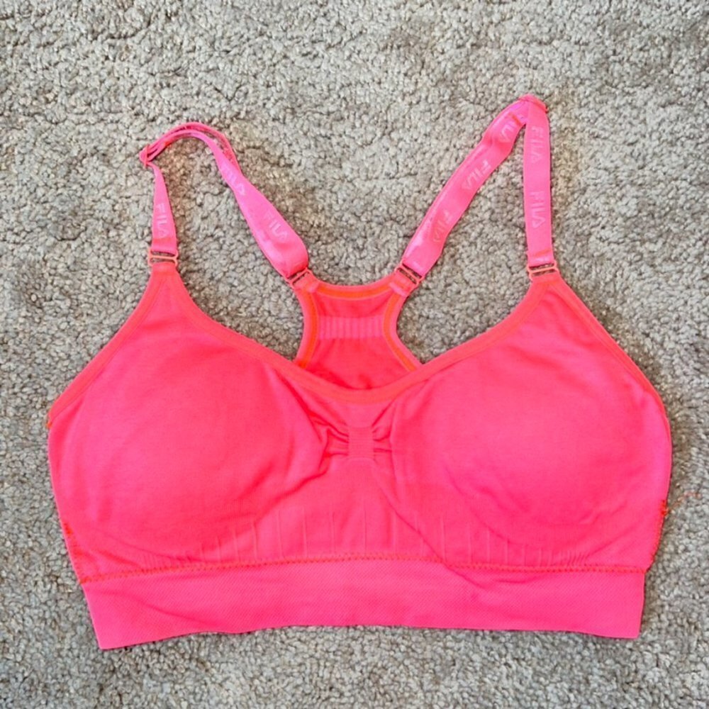 Fila Pink Racerback Athletic Sports Bra